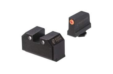 Image of Night Fision Optics Ready Stealth Lower 1/3rd Night Sight Set, Glock 17/19/34 w/ RMR/507c/SRO/ACRO, Orange Front, Black, GLK-001-330-353-OGZG