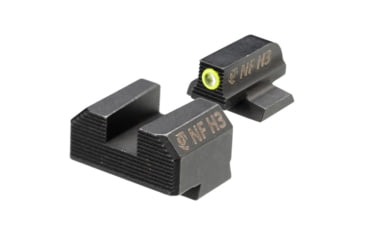 Image of Night Fision Optics Ready Stealth Night Sight Set for Canik Mete SF and TP9 Pistols w/ Yellow Front, Blank Rear, Black, One Size, CNK-029-187-250-YGZX