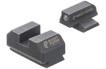 Image of Night Fision Optics Ready Stealth Ruger Night Sight Set, Ruger Max 9, Black Front Ring, Blank Rear Sight, RUG-326-185-262-ZGZX