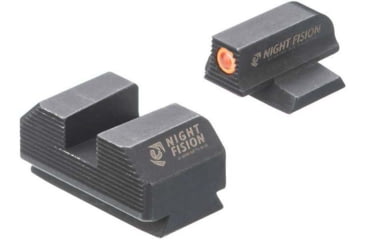 Image of Night Fision Optics Ready Stealth Ruger Night Sight Set, Ruger Max 9, Orange Front Ring, Blank Rear Sight, RUG-326-185-262-OGZX