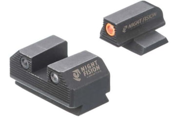 Image of Night Fision Optics Ready Stealth Ruger Night Sight Set, Ruger Max 9, Orange Front Ring, RUG-326-185-262-OGZG