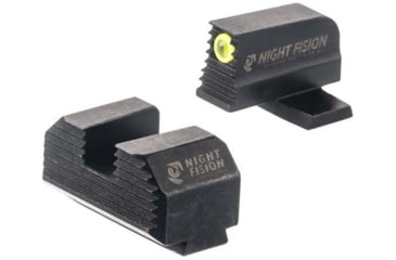 Image of Night Fision Optics Ready Stealth Springfield Armory Night Sight Set, Springfield Hellcat OSP/XD-S w/ 507k, Yellow Front Ring, Blank Rear Sight, SPR-229-248-268-YGZX