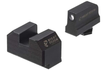 Image of Night Fision Optics Ready Stealth Walther Night Sight Set, Walther PDP/PPQ w/ RMR/507c/508t, Black Front Ring, Blank Rear Sight, WAL-277-290-313-ZGZX