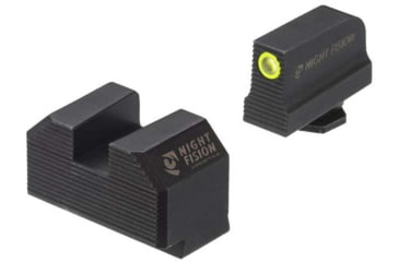 Image of Night Fision Optics Ready Stealth Walther Night Sight Set, Walther PDP/PPQ w/ RMR/507c/508t, Yellow Front Ring, Blank Rear Sight, WAL-277-290-313-YGZX