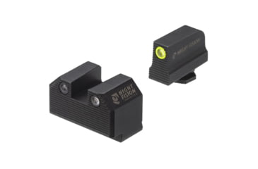 Image of Night Fision Optics Ready Stealth Night Sight Set, Walther PDP/PPQ w/ RMR/507c/508t, Yellow Front, Black, WAL-277-290-313-YGZG
