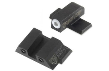 Image of Night Fision Perfect Dot Night Sight Set w/Front, Square Rear, White Front w/Green Tritium, Black Rear w/Green Tr, Fits Springfield XD/XDM/XD Mod. 2, SPR-226-003-WGZG