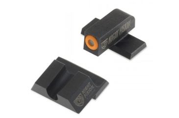 Image of Night Fision Perfect Dot Night Sight Set w/Front, U Rear, Orange Front w/Green Tritium, Blank Rear, Fits Springfield XD-S &amp; XD-E, SPR-228-014-OGZX