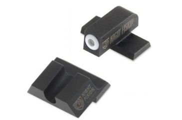 Image of Night Fision Perfect Dot Night Sight Set w/Front, U Rear, White Front w/Green Tritium, Black Rear w/Green Tr, Fits Springfield XD-S &amp; XD-E, SPR-228-007-WGZG