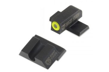 Image of Night Fision Perfect Dot Night Sight Set w/Front, U Rear, Yellow Front w/Green Tritium, Blank Rear, Fits Springfield XD-S &amp; XD-E, SPR-228-014-YGZX