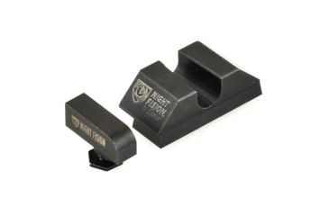 Image of Night Fision Perfect Dot Night Sight Set w/Orange Front, U Black Rear, w/Green Tritium, Glock 17/17L/19/22-28/31-35/37-39, GLK-001-007-OGZG