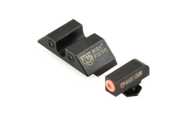 Image of Night Fision Perfect Dot Night Sight Set w/Orange Front, U Black Rear, w/Green Tritium, Glock 17/17L/19/22-28/31-35/37-39, GLK-001-007-OGZG