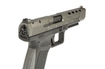 Image of Night Fision Perfect Dot Sight Sight Set w/Front, Square Rear, White Front w/Green Tritium, Black Rear w/Green Tr, Fits Canik TP9SFx/TP9SFL, CNK-026-003-WGZG