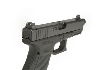 Image of Night Fision Perfect Dot Suppressor Height Night Sight Set w/Front, Square Rear, White w/Green Tritium, Glock 17/17L/19-41, GLK-004-003-WGWG