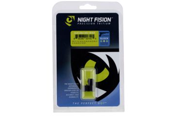 Image of Night Fision Perfect Dot Suppressor Height Night Sight Set w/Front, Square Rear, White w/Green Tritium, Glock 17/17L/19-41, GLK-004-003-WGWG
