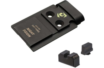 Image of Night Fision Plate + Blacked Out Sights Combo 509T to Glock Full Size MOS, Black, GLK-OPBS-509T-MOS-ZXZX