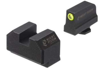 Image of Night Fision Plate + Tritium Ylw Front Sight Combo 507K to Glock 43x MOS, Black, GLK-OPBS-507K-43X-YGZX