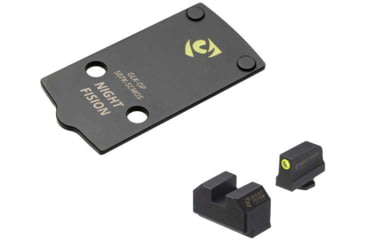 Image of Night Fision Plate + Tritium Ylw Front Sight Combo 507K to Glock 43x MOS, Black, GLK-OPBS-507K-43X-YGZX