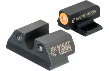 Image of Night Fision Tritium Orange Ring ''U'' Notch Night Sight Set, FN 509, Black, FNH101007OGZG