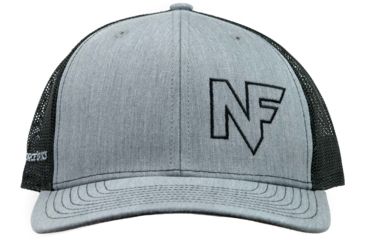 Image of NightForce Trucker Hat, w/ NF Offset Logo, Black/Grey, A520