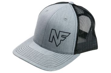 Image of NightForce Trucker Hat, w/ NF Offset Logo, Black/Grey, A520