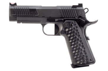 Image of Nighthawk Custom Agent-1 Pistol, 9mm Luger, 4.25in barrel, black stainless steel frame, custom black G10 grip, recoil operated semi-automatic, fiber-optic front, Heinie rear, 10 round magazine, NCFAGENT19MM4.251FRRMPG
