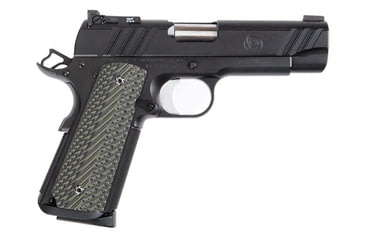 Image of Nighthawk Custom Bob-Marvel-Custom Pistol, .45 ACP, 4.25in barrel, black finish steel frame, custom checkered G10 grips grip, recoil operated semi-automatic, adjustable 3-dot tritium, 8 round magazine, NCF-BMV CM-45-4.25-1-FRRMPG