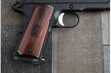 Image of Nighthawk Custom Cocobolo Grips, Officer, Double Diamond Checkering, Ambi Cut, w/Nighthawk Logo, G174