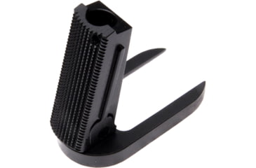 Image of Nighthawk Custom Mainspring Housing, Officer Flat, Checkered 25 LPI w/Mag Well, Carbon, Fully Machined, SP0239