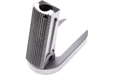 Image of Nighthawk Custom Mainspring Housing, Officer Flat, Checkered 25 LPI w/Mag Well, Stainless, Fully Machined, SP0239-S