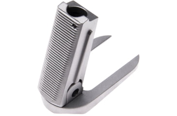 Image of Nighthawk Custom Mainspring Housing, Officer, Serrated and T3 Style Magwell, 2-Piece Combo, Stainless, Fully Machined, SP0266