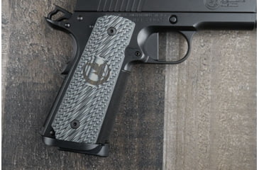 Image of Nighthawk Custom 1911 Grips, Predator, Black/Gray, G10, Government/Commander, G139-Thin