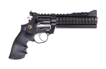 Image of Nighthawk Custom Super-Sport Revolver, .357 Magnum, 6in barrel, matte black steel frame, Hogue black rubber grip, revolving chamber, adjustable target, 6 round cylinder, NCF-SS-.357 MG-6-1-FRRMPG