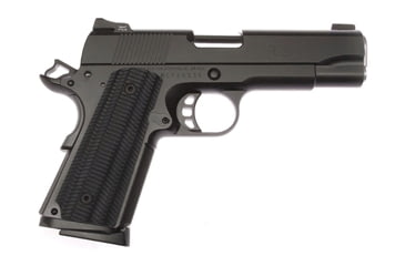 Image of Nighthawk Custom T3 Pistol, .45 ACP, 4.25in barrel, black finish steel frame, custom G10 grip, recoil operated semi-automatic, 3-dot tritium, 7 round magazine, NCF-T3-45-4.25-1-FRRMPG