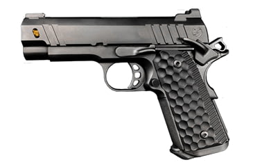 Image of Nighthawk Custom Treasurer Pistol, 9mm Luger, 3.8in barrel, carbon steel frame, custom G10 grip, recoil operated semi-automatic, gold bead front, Heinie rear, 8 round magazine, NCF-TRS-9MM-3.8-1-FRRMPG