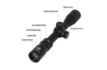 Image of NightStar 4-12x40mm 30mm Tube Rifle Scope, Second Focal Plane, Black, NS11151