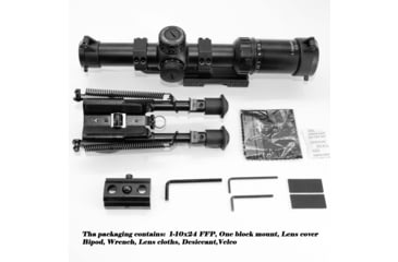 Image of NightStar 1-10x24mm LPVO 30mm Tube Riflescope, First Focal Plane Scope w/Bipod Combo