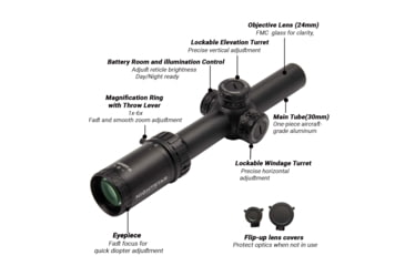 Image of NightStar 1-6x24mm LPVO 30mm Tube Riflescope, Second Focal Plane