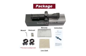 Image of NightStar 3-12x42mm 30mm Tube Riflescope, First Focal Plane, Illuminated Mil-Dot, Black, NS11214