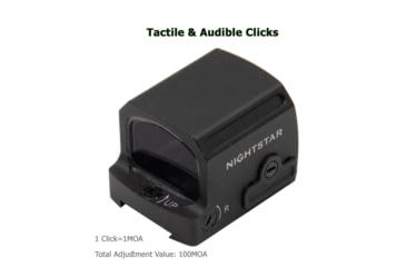 Image of NightStar PT17G Reflex Red Dot Sight, 1x17mm, 0.86x0.67in, Black, PT17G