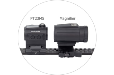 Image of NightStar PT23MS Ultra Short Solar Reflex Red Dot Sight, 1x23mm, 3 MOA, Black, PT23MS