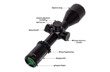 Image of NightStar SFIRF 2.5-15x50mm Rifle Scope, 30mm Tube, First Focal Plane, Black, Illuminated Mil-Dot Reticle, MOA, NS112015