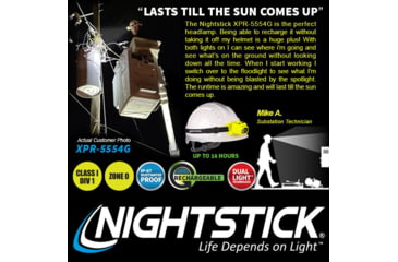 Image of Nightstick Atex Intrinsically Safe Rechargeable Dual-light Headlamp - XPR-5554G