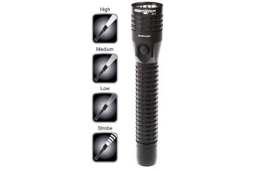Image of Nightstick Duty Size Multi Function Metal LED Flashlight,Rechargeable,AC/DC Adapter,650 Lumens,Black NSR-9614XL