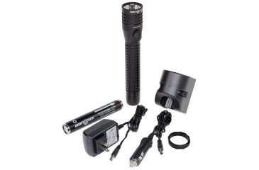 Image of Nightstick Duty Size Multi Function Metal LED Flashlight,Rechargeable,AC/DC Adapter,650 Lumens,Black NSR-9614XL