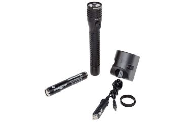 Image of Nightstick Duty Size Multi Function Metal LED Flashlight,Rechargeable,No AC Power Supply,650 Lumens,Black NSR-9614XLDC