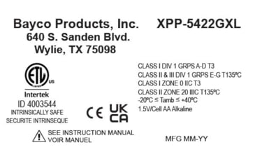 Image of Nightstick Intrinsically Safe LED Flashlight w/Green Laser, AA, LED, White, 210 Lumens, IS Green/Black, XPP-5422GXL
