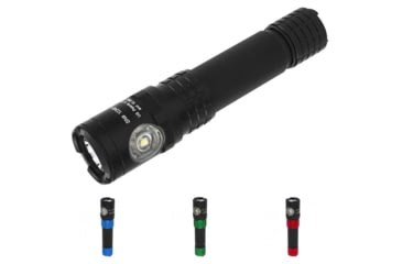 Image of Nightstick Metal Dual-light Rechargeable Flashlight, Black, Blue, Green, Red