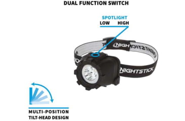 Image of Nightstick Multi-Function LED Headlamp, 120 Lumens, Black NSP-4603B