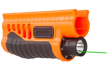 Image of Nightstick Shotgun Forend Light For Remington 870/Tac-14 w/ Green Laser, Less-Lethal Orange, SFL-14GL