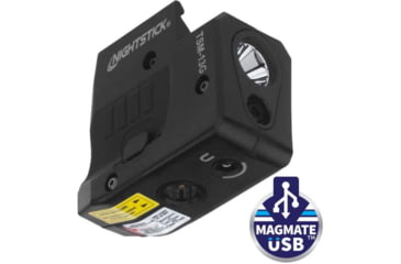 Image of Nightstick TSM13G Subcompact LED Weapon Light, Lithium-ion Rechargeable, White, 175 Lumens, Black, TSM-13G